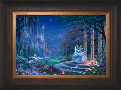 Disney Cinderella Dancing in the Starlight Wall Art by Thomas Kinkade Studios Standard Number Canvas 12" x 18" Estate Bronze