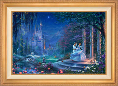 Disney Cinderella Dancing in the Starlight Wall Art by Thomas Kinkade Studios Standard Number Canvas 24" x 36" Antique Gold