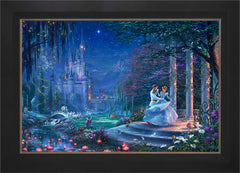 Disney Cinderella Dancing in the Starlight Wall Art by Thomas Kinkade Studios Standard Number Canvas 24" x 36" Modern Black