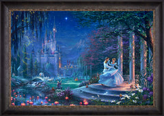 Disney Cinderella Dancing in the Starlight Wall Art by Thomas Kinkade Studios Standard Number Canvas 24" x 36" Cabernet