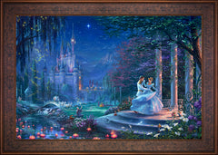 Disney Cinderella Dancing in the Starlight Wall Art by Thomas Kinkade Studios Standard Number Canvas 24" x 36" Gallery Bronze