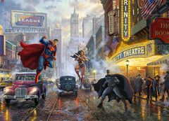 Batman™, Superman™, and Wonder Woman™: The Trinity I Wall Art by Thomas Kinkade Studios Canvas Gallery Wrap 10" x 14" Unframed