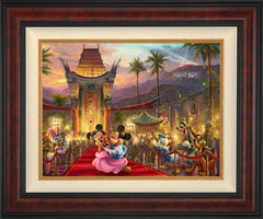 Disney Mickey and Minnie in Hollywood Wall Art by Thomas Kinkade Studios Standard Number Canvas 18" x 24" Gallery Burl