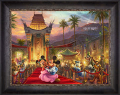 Disney Mickey and Minnie in Hollywood Wall Art by Thomas Kinkade Studios Standard Number Canvas 18" x 24" Cabernet