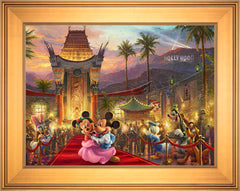 Disney Mickey and Minnie in Hollywood Wall Art by Thomas Kinkade Studios Standard Number Canvas 18" x 24" Gallery Gold