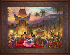 Disney Mickey and Minnie in Hollywood Wall Art by Thomas Kinkade Studios Standard Number Canvas 18" x 24" Gallery Bronze