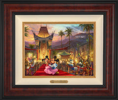 Disney Mickey and Minnie in Hollywood Wall Art by Thomas Kinkade Studios Estate Edition Canvas 12" x 16" Gallery Burl