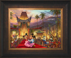 Disney Mickey and Minnie in Hollywood Wall Art by Thomas Kinkade Studios Standard Number Canvas 12" x 16" Estate Bronze