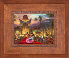 Disney Mickey and Minnie in Hollywood Wall Art by Thomas Kinkade Studios Standard Number Canvas 12" x 16" Rustic Andalucian