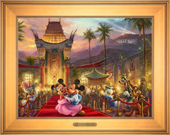 Disney Mickey and Minnie in Hollywood Wall Art by Thomas Kinkade Studios Estate Edition Canvas 18" x 24" Gallery Gold