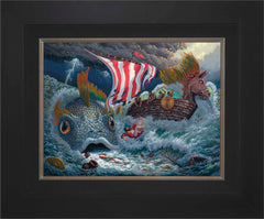 Jonah Wall Art by Zac Kinkade Standard Number Canvas 12" x 16" Modern Black
