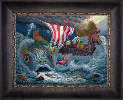 Jonah Wall Art by Zac Kinkade Standard Number Canvas 12" x 16" Cabernet