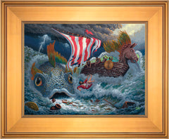 Jonah Wall Art by Zac Kinkade Standard Number Canvas 12" x 16" Gallery Gold