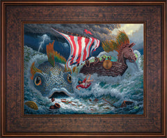 Jonah Wall Art by Zac Kinkade Standard Number Canvas 12" x 16" Gallery Bronze