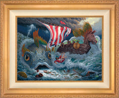 Jonah Wall Art by Zac Kinkade Standard Number Canvas 18" x 24" Antique Gold