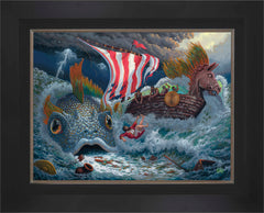 Jonah Wall Art by Zac Kinkade Standard Number Canvas 18" x 24" Modern Black