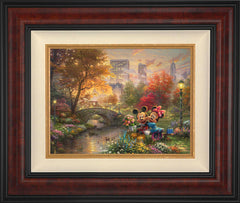Disney Mickey and Minnie - Sweetheart Central Park Wall Art by Thomas Kinkade Studios Standard Number Canvas 12" x 16" Gallery Burl