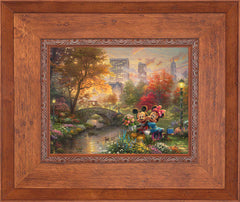 Disney Mickey and Minnie - Sweetheart Central Park Wall Art by Thomas Kinkade Studios Standard Number Canvas 12" x 16" Rustic Andalucian