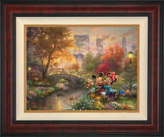Disney Mickey and Minnie - Sweetheart Central Park Wall Art by Thomas Kinkade Studios Standard Number Canvas 18" x 24" Gallery Burl