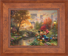 Disney Mickey and Minnie - Sweetheart Central Park Wall Art by Thomas Kinkade Studios Standard Number Canvas 18" x 24" Rustic Andalucian