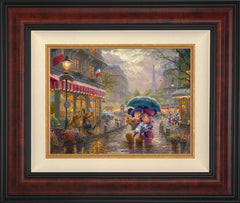 Disney Mickey and Minnie in Paris Wall Art by Thomas Kinkade Studios Standard Number Canvas 12" x 16" Gallery Burl