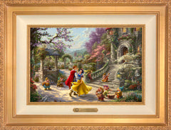 Disney Snow White Dancing in the Sunlight Wall Art by Thomas Kinkade Studios Estate Edition Canvas 12" x 18" Antique Gold
