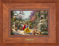Disney Snow White Dancing in the Sunlight Wall Art by Thomas Kinkade Studios Estate Edition Canvas 12" x 18" Rustic Andalucian