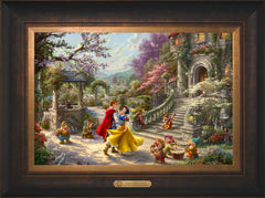 Disney Snow White Dancing in the Sunlight Wall Art by Thomas Kinkade Studios Estate Edition Canvas 12" x 18" Estate Bronze