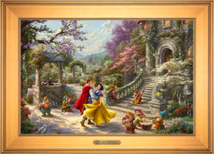 Disney Snow White Dancing in the Sunlight Wall Art by Thomas Kinkade Studios Estate Edition Canvas 18" x 27" Gallery Gold