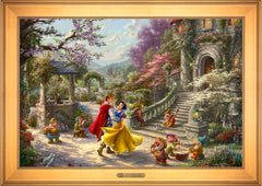 Disney Snow White Dancing in the Sunlight Wall Art by Thomas Kinkade Studios Estate Edition Canvas 24" x 36" Gallery Gold