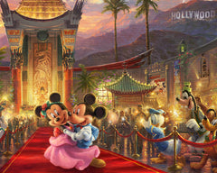 Disney Mickey and Minnie in Hollywood Wall Art by Thomas Kinkade Studios Canvas Gallery Wrap 8" x 10" Unframed