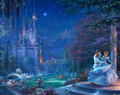 Disney Cinderella Dancing in the Starlight Wall Art by Thomas Kinkade Studios Canvas Gallery Wrap 8" x 10" Unframed