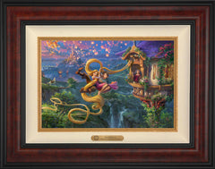 Disney Tangled Up In Love Wall Art by Thomas Kinkade Studios Estate Edition Canvas 12" x 18" Gallery Burl