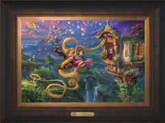 Disney Tangled Up In Love Wall Art by Thomas Kinkade Studios Estate Edition Canvas 12" x 18" Estate Bronze