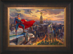 Superman™ - Protector of Metropolis Wall Art by Thomas Kinkade Studios Standard Number Canvas 12" x 18" Estate Bronze