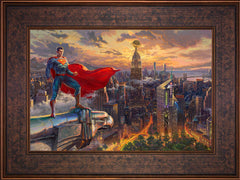 Superman™ - Protector of Metropolis Wall Art by Thomas Kinkade Studios Standard Number Canvas 12" x 18" Gallery Bronze