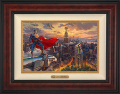 Superman™ - Protector of Metropolis Wall Art by Thomas Kinkade Studios Estate Edition Canvas 12" x 18" Gallery Burl