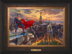 Superman™ - Protector of Metropolis Wall Art by Thomas Kinkade Studios Estate Edition Canvas 12" x 18" Estate Bronze
