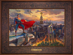 Superman™ - Protector of Metropolis Wall Art by Thomas Kinkade Studios Estate Edition Canvas 12" x 18" Gallery Bronze