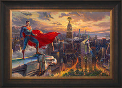 Superman™ - Protector of Metropolis Wall Art by Thomas Kinkade Studios Standard Number Canvas 18" x 27" Estate Bronze