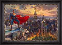 Superman™ - Protector of Metropolis Wall Art by Thomas Kinkade Studios Standard Number Canvas 18" x 27" Cabernet