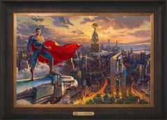 Superman™ - Protector of Metropolis Wall Art by Thomas Kinkade Studios Estate Edition Canvas 18" x 27" Estate Bronze