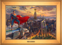 Superman™ - Protector of Metropolis Wall Art by Thomas Kinkade Studios Estate Edition Canvas 18" x 27" Gallery Gold