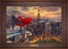 Superman™ - Protector of Metropolis Wall Art by Thomas Kinkade Studios Estate Edition Canvas 18" x 27" Gallery Bronze