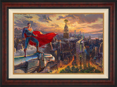 Superman™ - Protector of Metropolis Wall Art by Thomas Kinkade Studios Standard Number Canvas 24" x 36" Gallery Burl