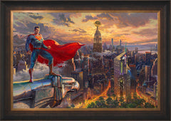 Superman™ - Protector of Metropolis Wall Art by Thomas Kinkade Studios Standard Number Canvas 24" x 36" Estate Bronze
