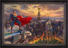 Superman™ - Protector of Metropolis Wall Art by Thomas Kinkade Studios Standard Number Canvas 24" x 36" Cabernet