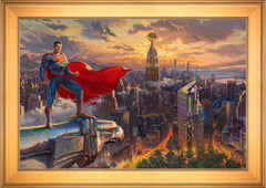 Superman™ - Protector of Metropolis Wall Art by Thomas Kinkade Studios Standard Number Canvas 24" x 36" Gallery Gold