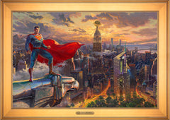 Superman™ - Protector of Metropolis Wall Art by Thomas Kinkade Studios Estate Edition Canvas 24" x 36" Gallery Gold