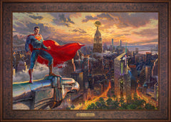 Superman™ - Protector of Metropolis Wall Art by Thomas Kinkade Studios Estate Edition Canvas 24" x 36" Gallery Bronze